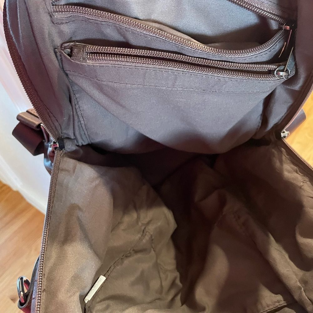 Cluci Faux Leather Vegan Leather Brown Women’s Backpack - Picture 10 of 16